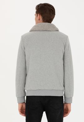 Erkek Gri Kaşe Mont - 50270096089