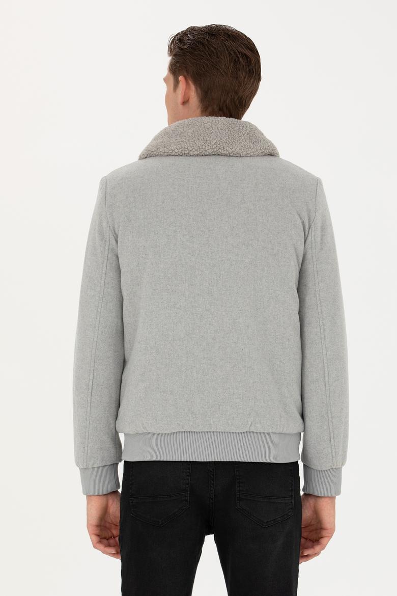 Erkek Gri Kaşe Mont - 50270096089