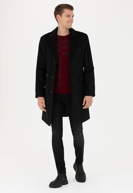 Erkek Siyah Kaşe Kaban - 50275563002