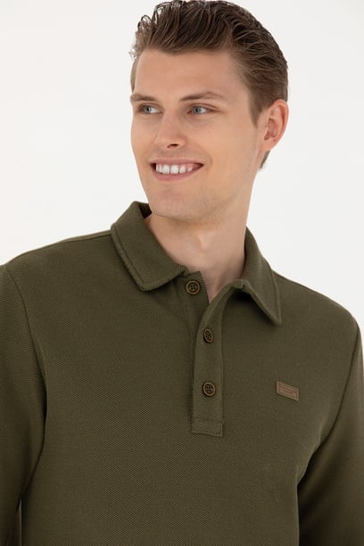 Erkek Haki Sweatshirt