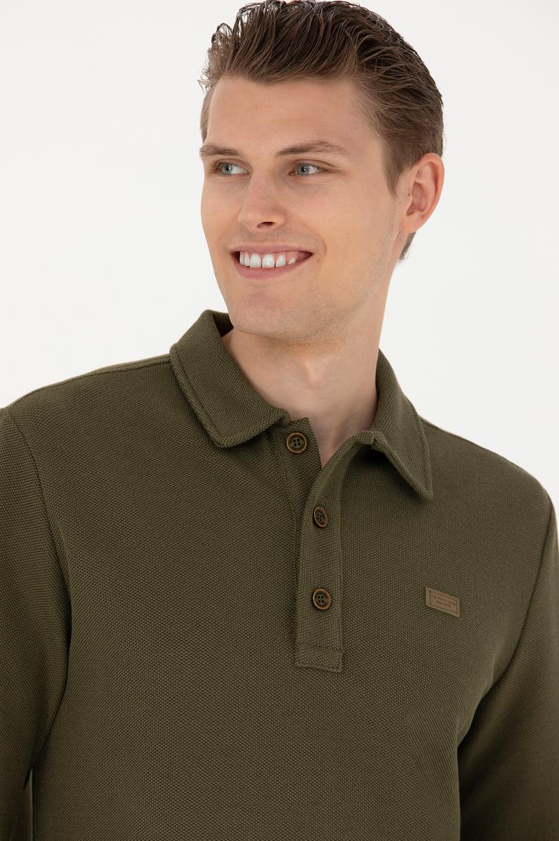 Erkek Haki Sweatshirt