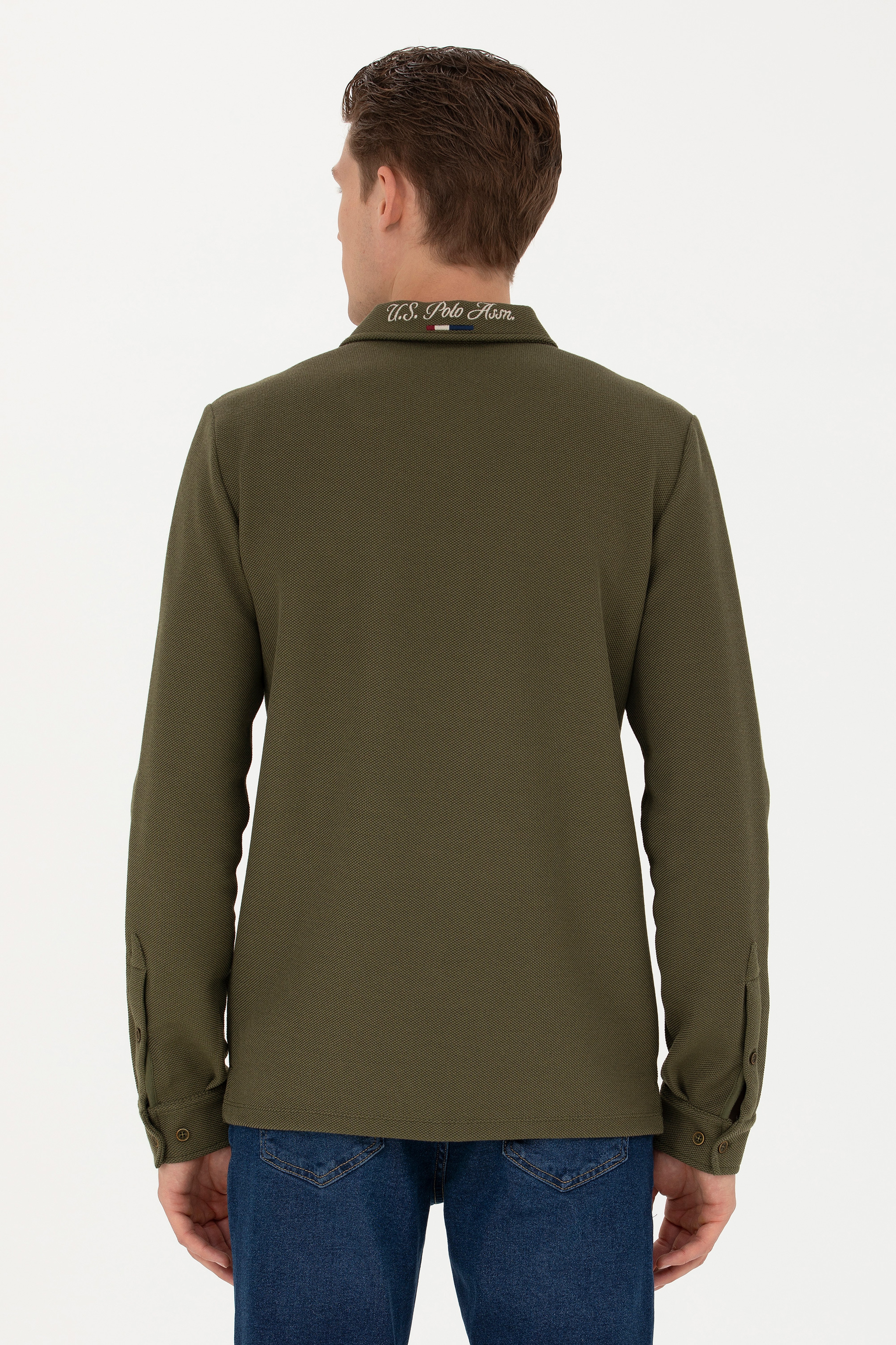 Erkek Haki Sweatshirt - Image 5