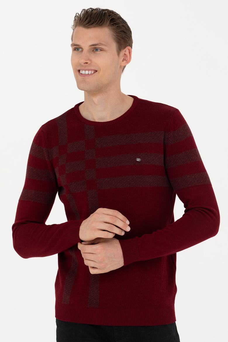 Erkek Bordo Kazak - 50271010013