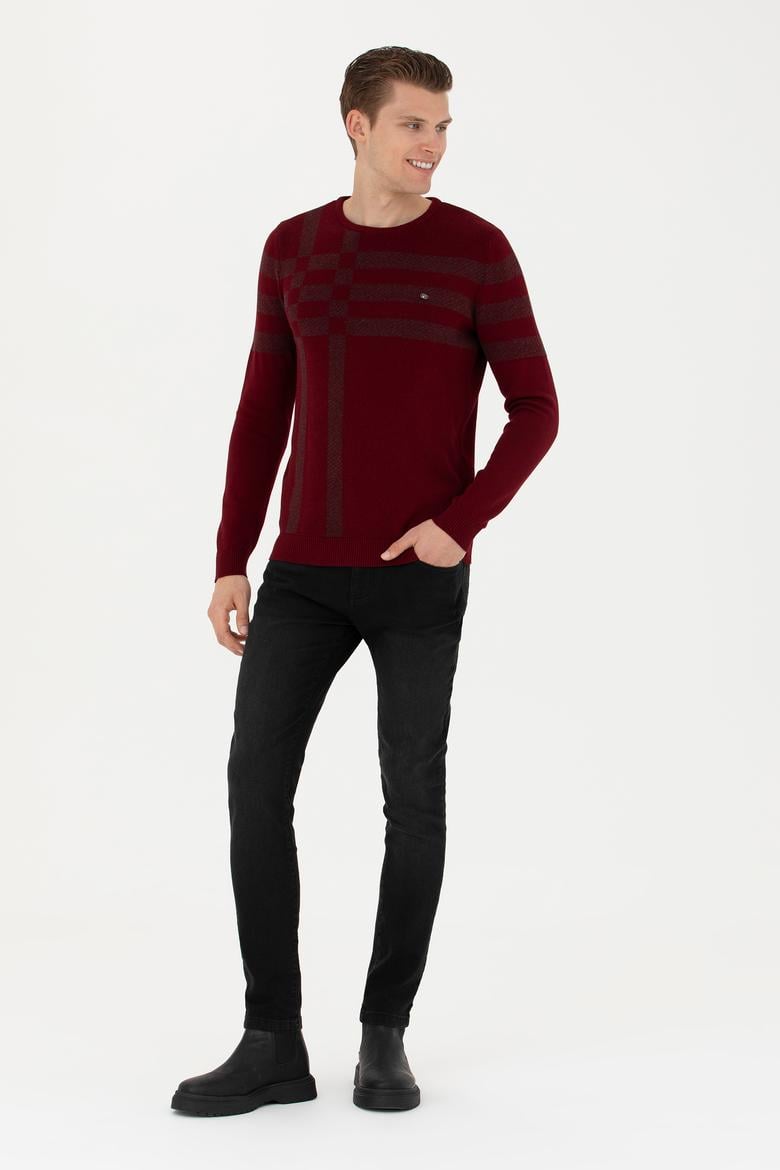 Erkek Bordo Kazak - 50271010013