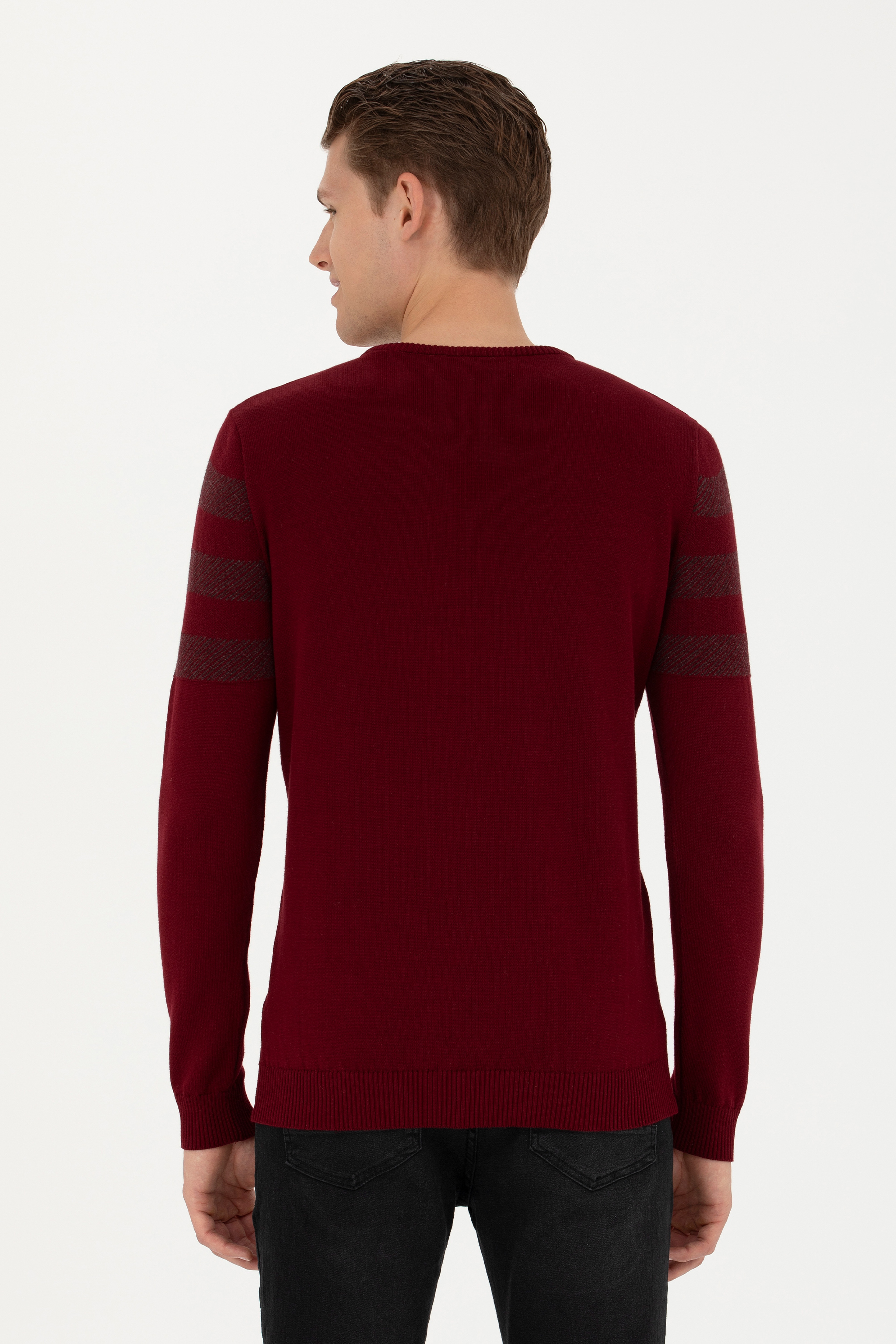 Erkek Bordo Kazak - Image 5