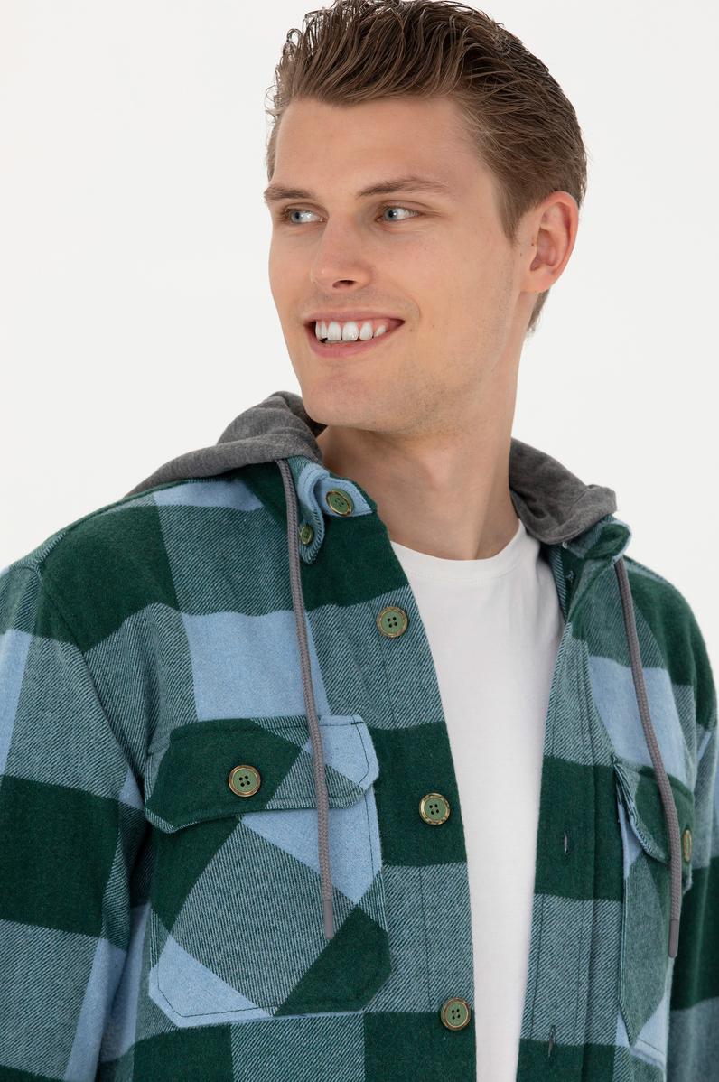 Erkek Yeşil Uzun Kollu Gömlek