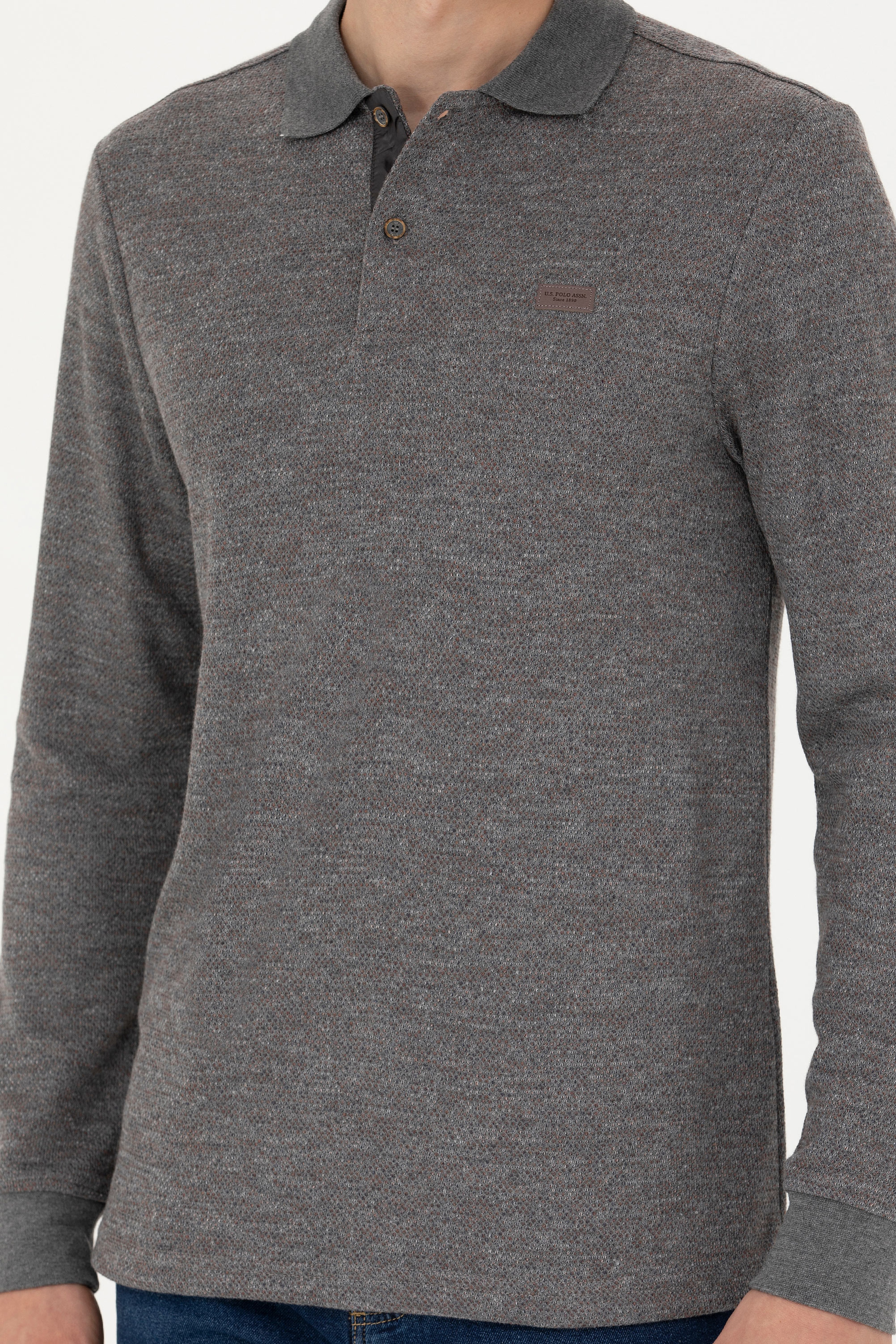 Erkek Gri Melanj Sweatshirt