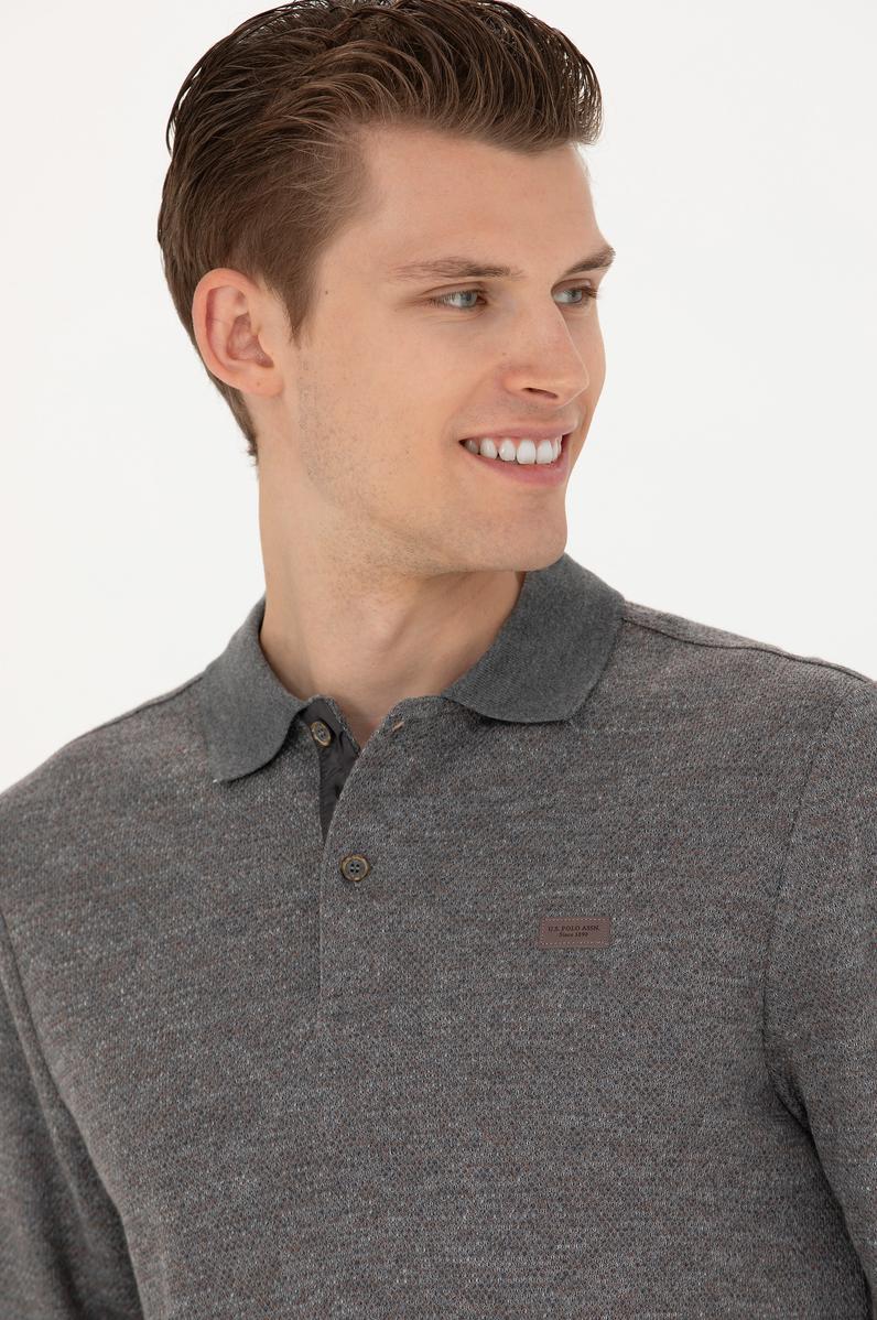 Erkek Gri Melanj Sweatshirt