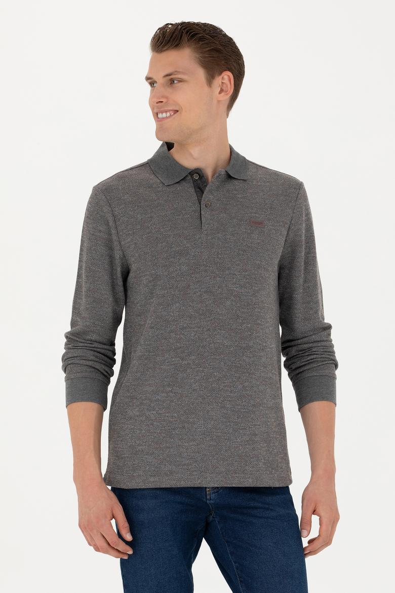 Erkek Gri Melanj Sweatshirt