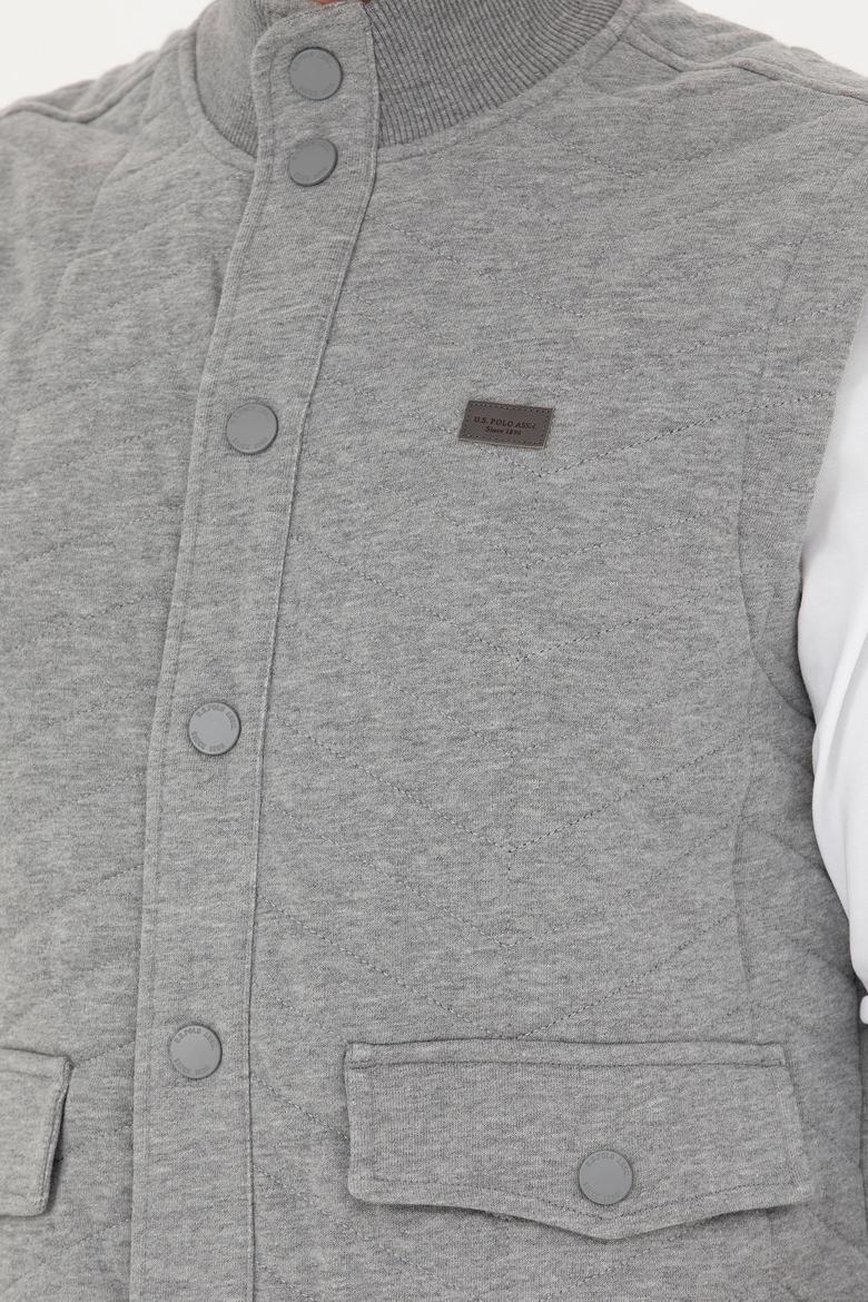 Erkek Gri Melanj Örme Hırka - 50278973001