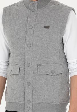 Erkek Gri Melanj Örme Hırka - 50278973001