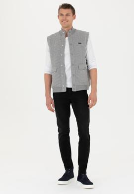 Erkek Gri Melanj Örme Hırka - 50278973001