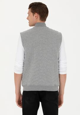 Erkek Gri Melanj Örme Hırka - 50278973001