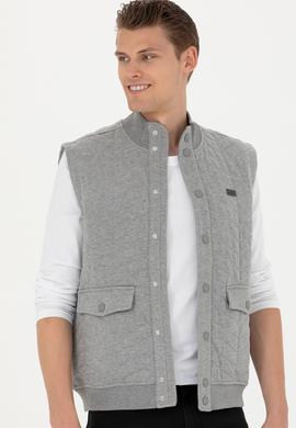 Erkek Gri Melanj Örme Hırka - 50278973001