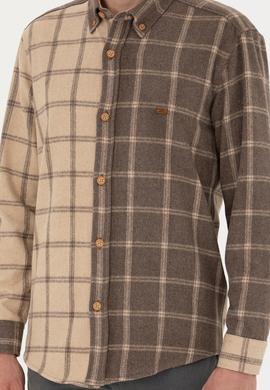 Erkek Açık Haki Uzun Kollu Gömlek - 50272421010