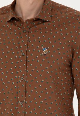 Erkek Açık Haki Uzun Kollu Gömlek - 50272490015