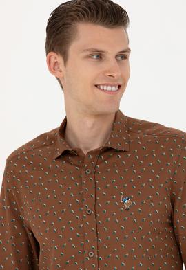 Erkek Açık Haki Uzun Kollu Gömlek - 50272490015