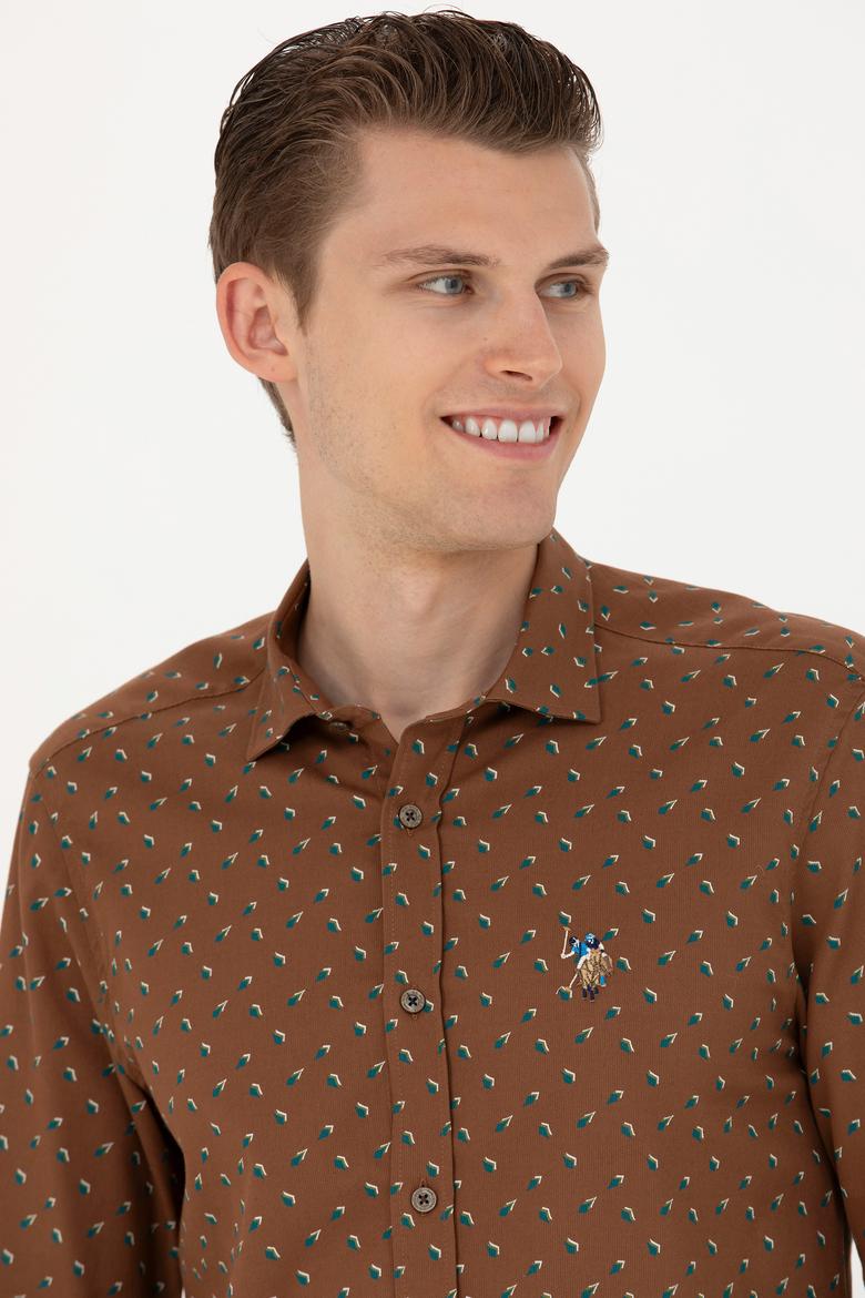 Erkek Açık Haki Uzun Kollu Gömlek - 50272490015