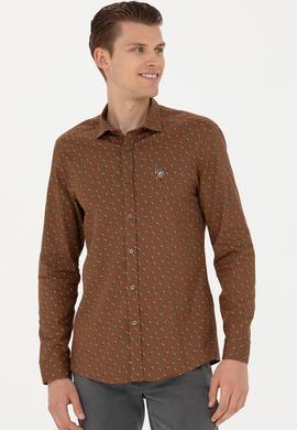 Erkek Açık Haki Uzun Kollu Gömlek - 50272490015