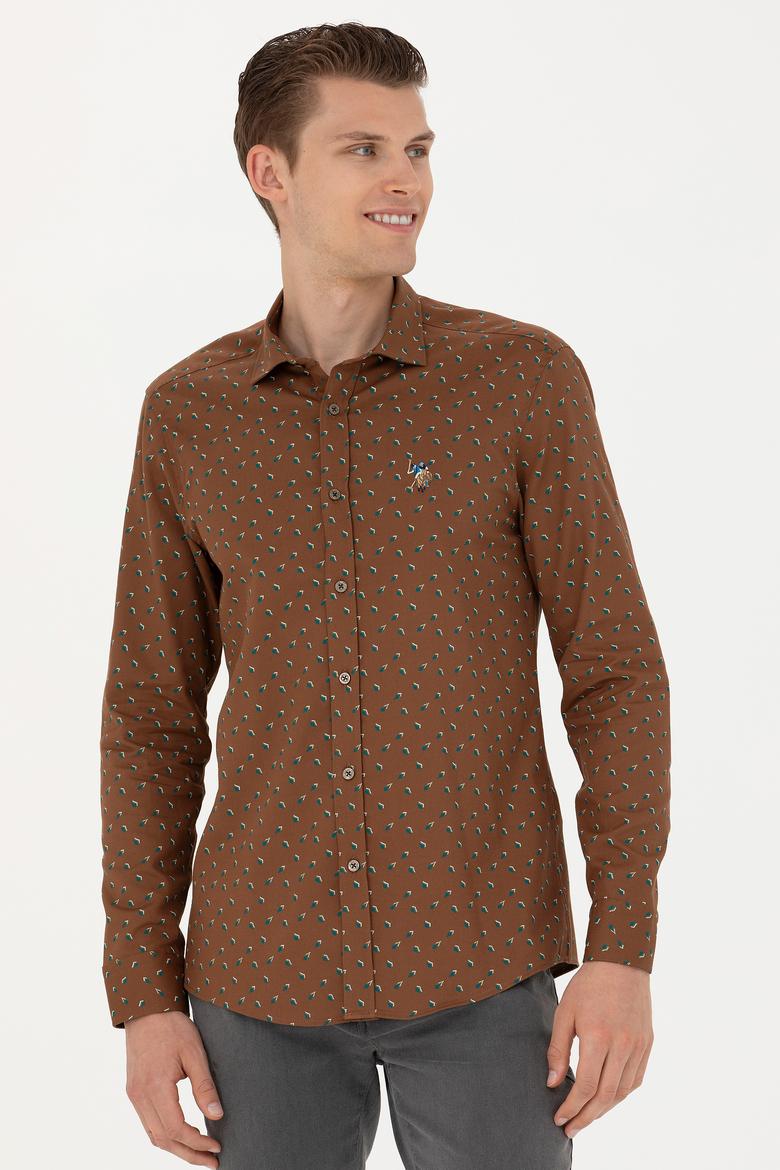 Erkek Açık Haki Uzun Kollu Gömlek - 50272490015