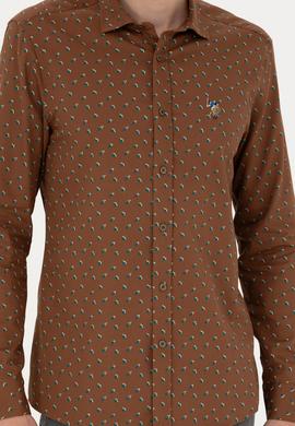 Erkek Açık Haki Uzun Kollu Gömlek - 50272490015