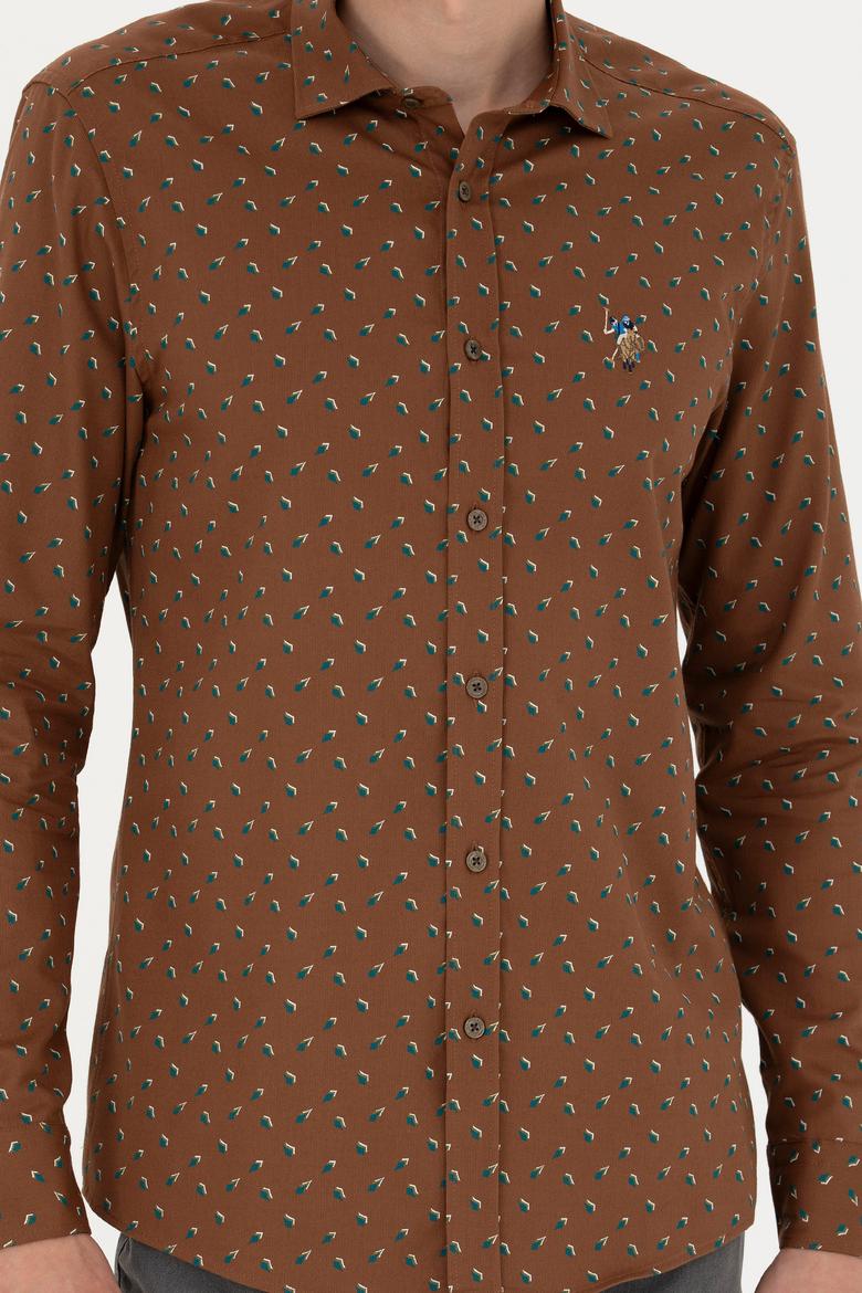 Erkek Açık Haki Uzun Kollu Gömlek - 50272490015