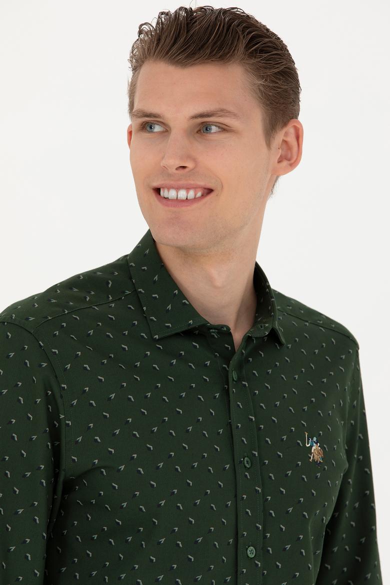 Erkek Yeşil Uzun Kollu Gömlek - 50272490024