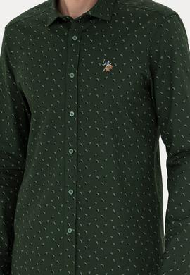 Erkek Yeşil Uzun Kollu Gömlek - 50272490024