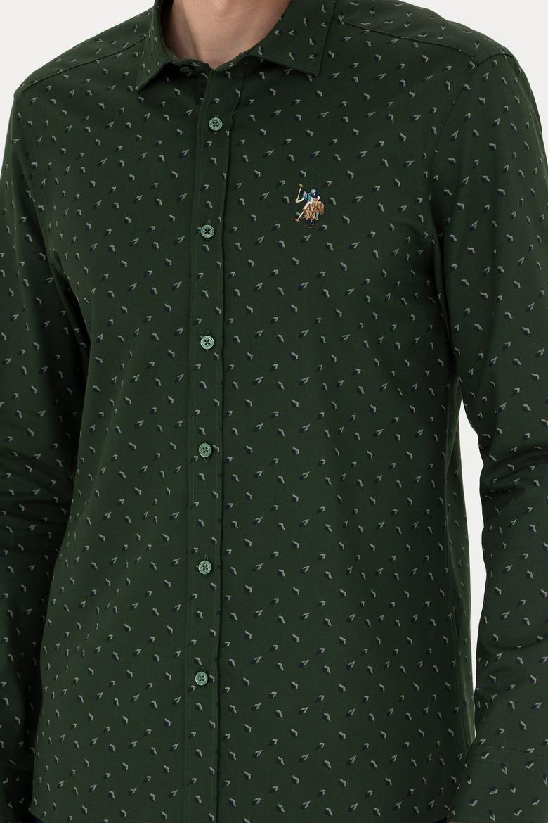 Erkek Yeşil Uzun Kollu Gömlek - 50272490024