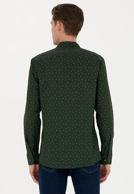 Erkek Yeşil Uzun Kollu Gömlek - 50272490024