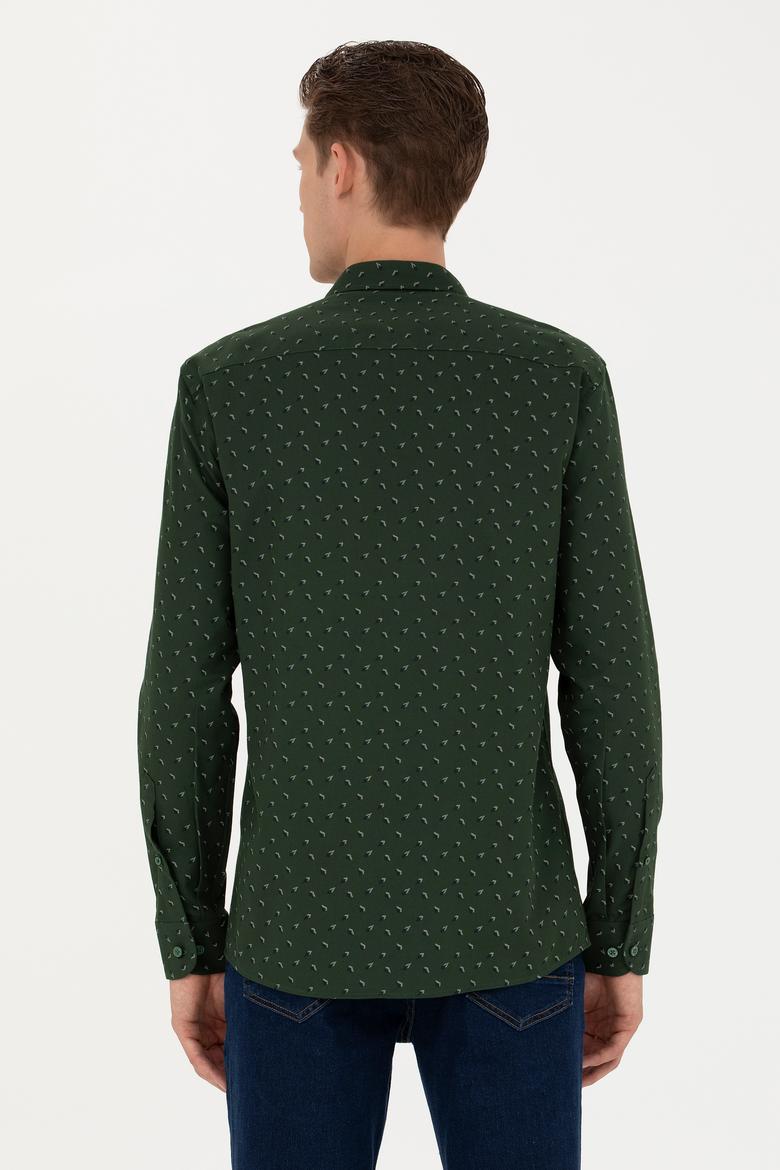 Erkek Yeşil Uzun Kollu Gömlek - 50272490024