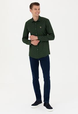 Erkek Yeşil Uzun Kollu Gömlek - 50272490024