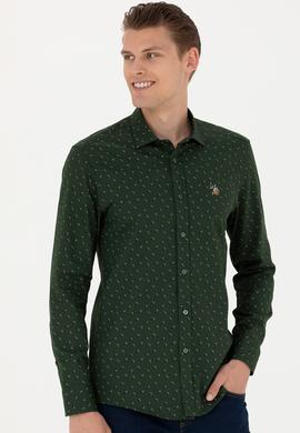Erkek Yeşil Uzun Kollu Gömlek - 50272490024