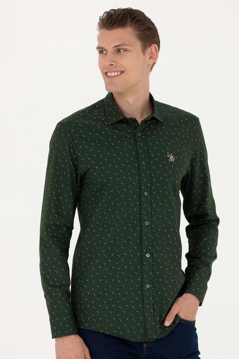 Erkek Yeşil Uzun Kollu Gömlek - 50272490024