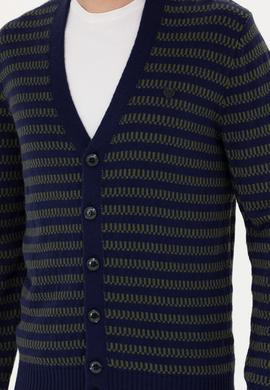 Erkek Lacivert Triko Hırka - 50277109011