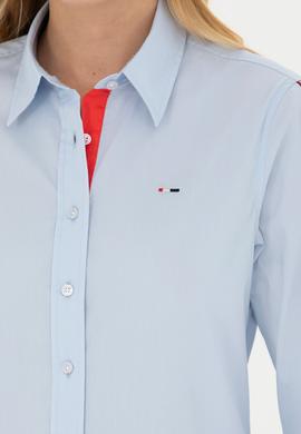 Kadın Açık Mavi Kısa Kollu Gömlek - 50264293004