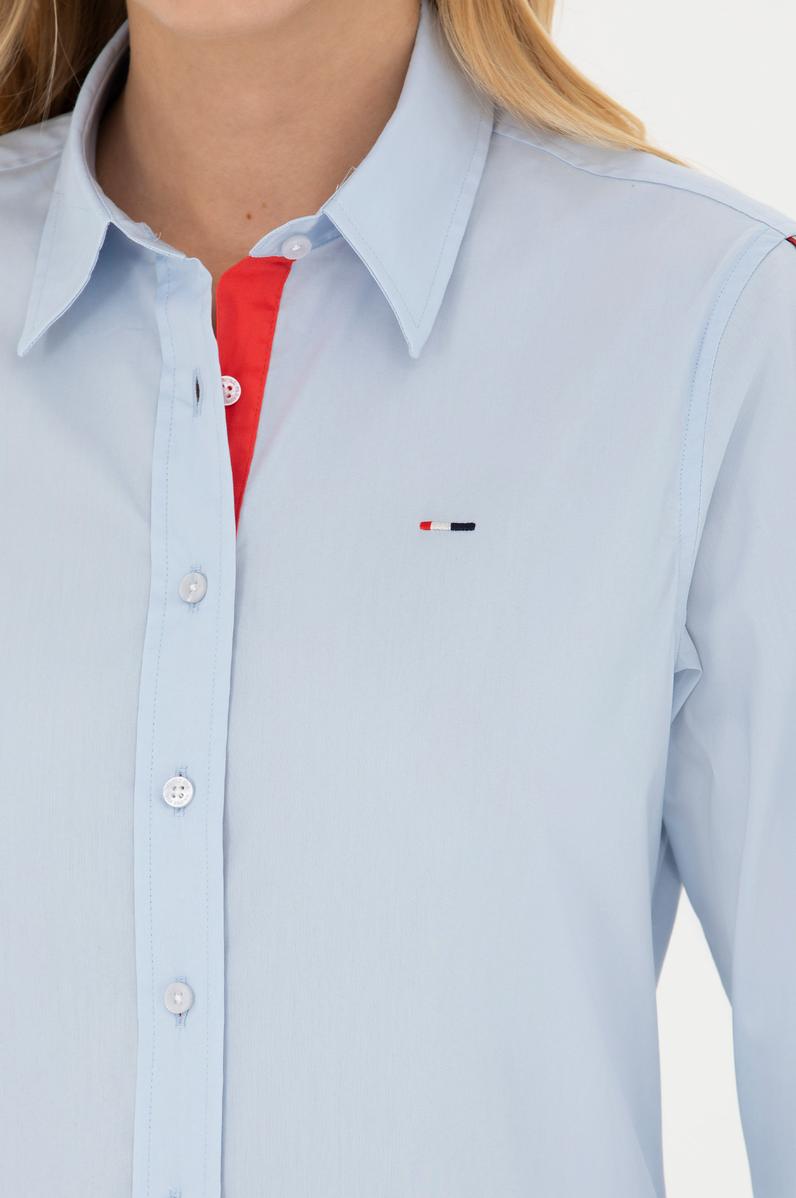 Kadın Açık Mavi Kısa Kollu Gömlek