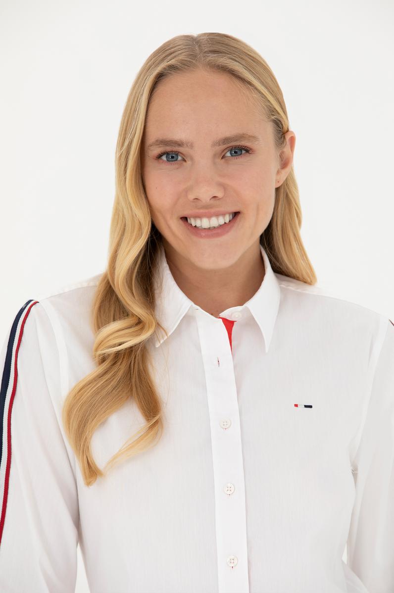 Kadın Beyaz Kısa Kollu Gömlek