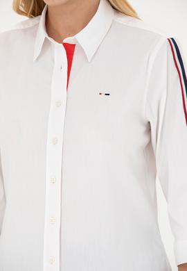 Kadın Beyaz Kısa Kollu Gömlek - 50264293011