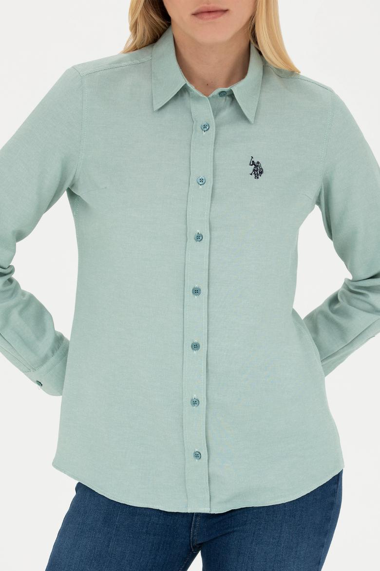 Kadın Mint Uzun Kollu Basic Gömlek - 50277630100