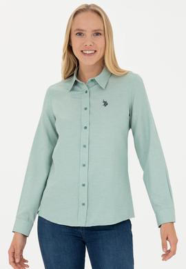 Kadın Mint Uzun Kollu Basic Gömlek - 50277630100