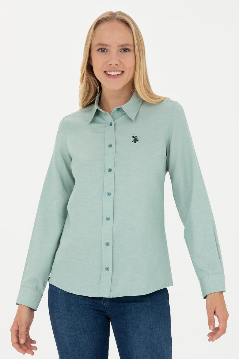 Kadın Mint Uzun Kollu Basic Gömlek - 50277630100