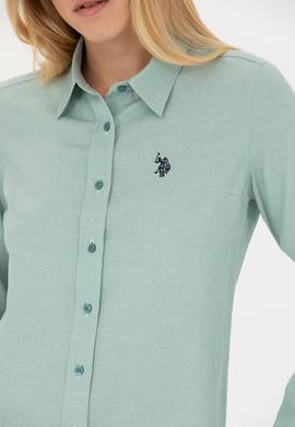 Kadın Mint Uzun Kollu Basic Gömlek - 50277630100