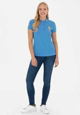 Kadın Saks Basic Tişört - 50262695138