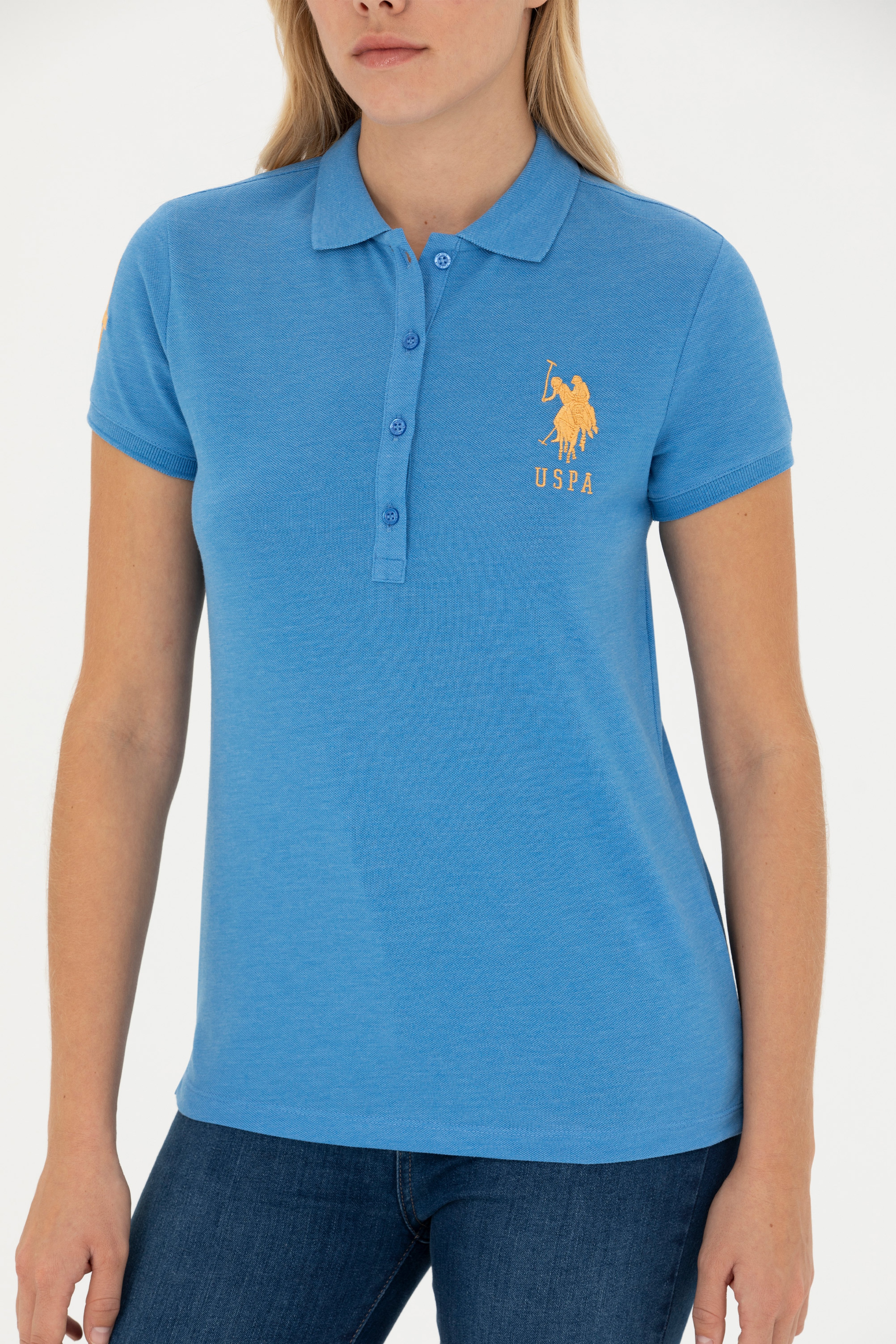 Kadın Saks Basic Tişört - Image 6