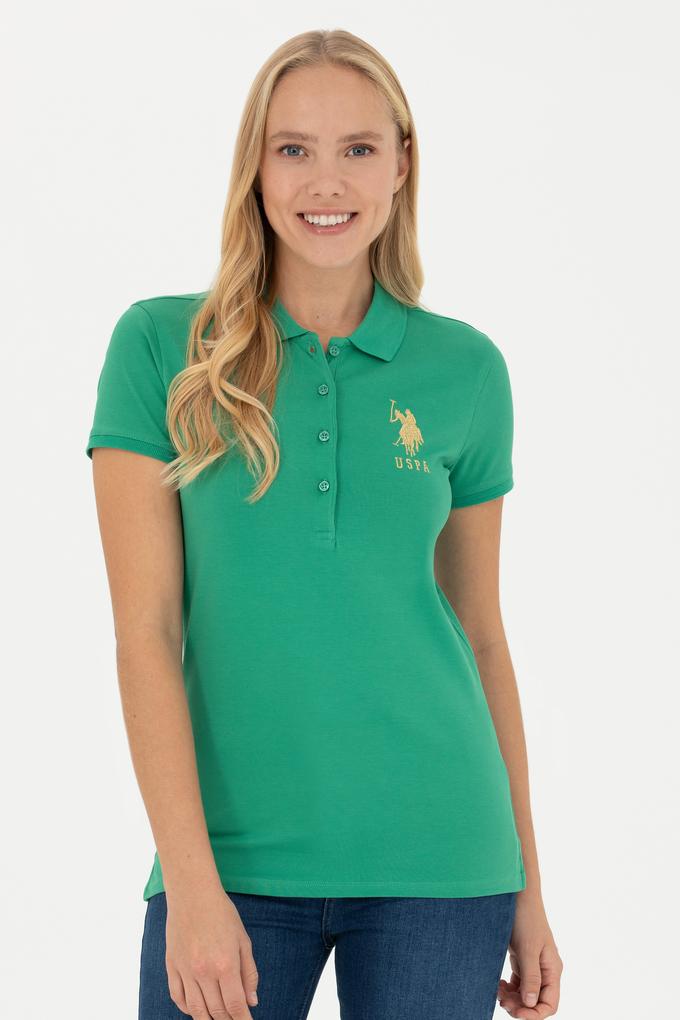 Kadın Yeşil Basic Polo Yaka Tişört