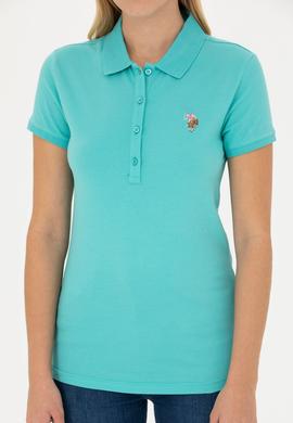 Kadın Mint Polo Yaka Tişört - 50262715122