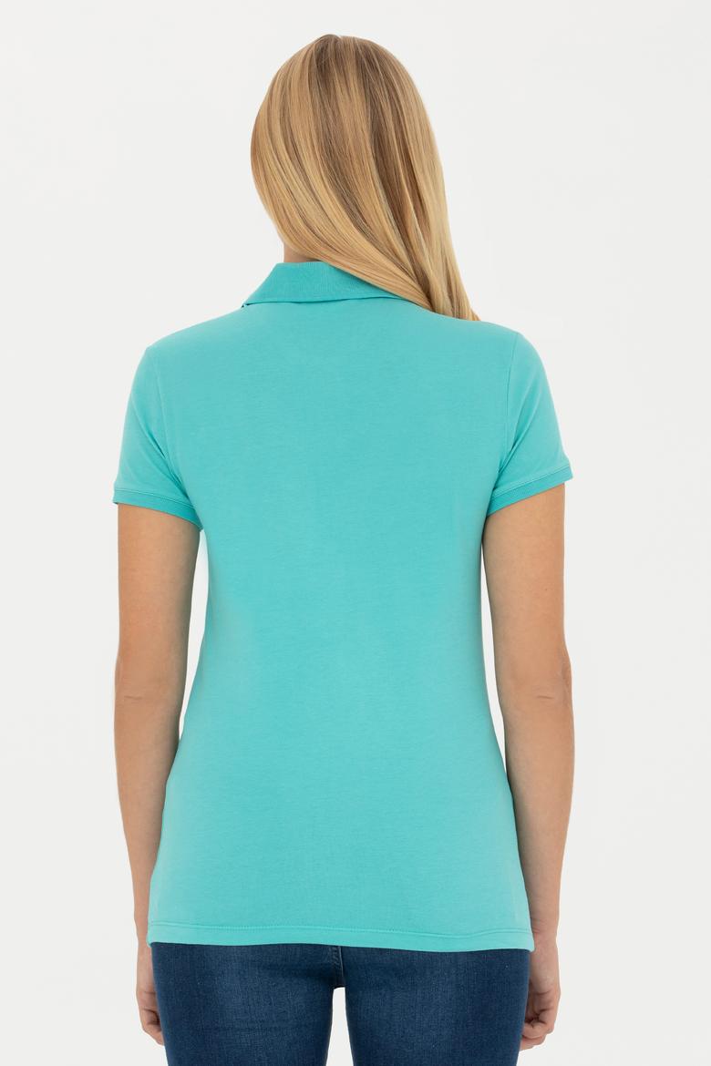 Kadın Mint Polo Yaka Tişört - 50262715122