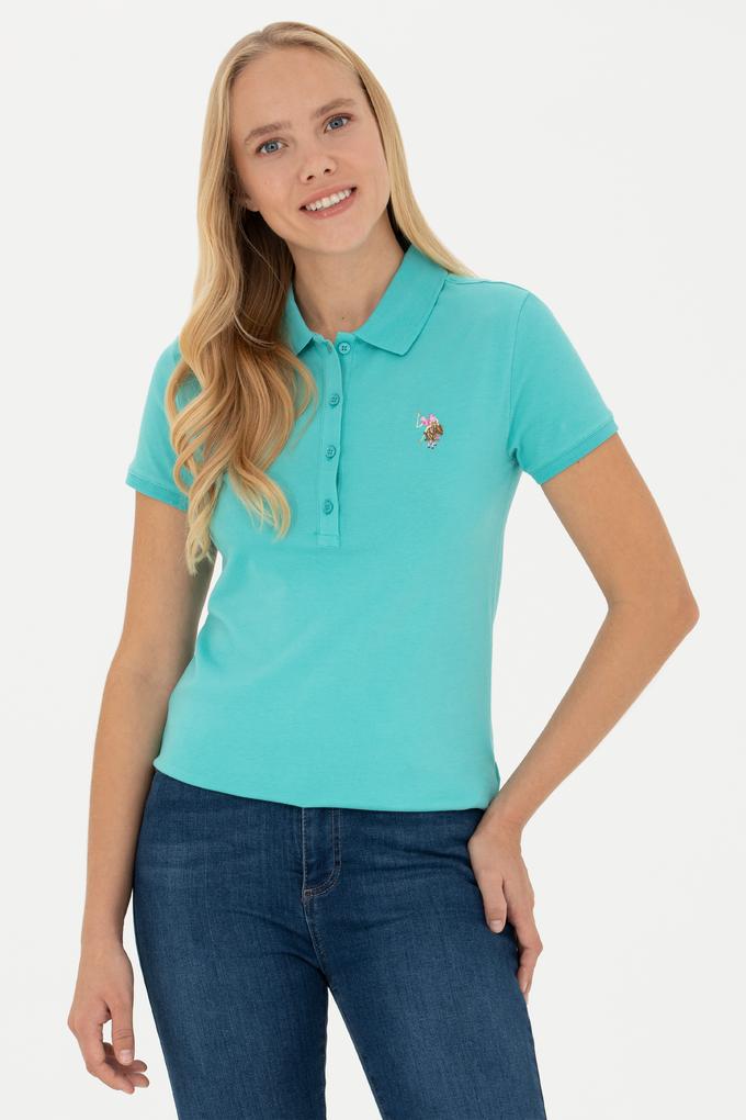 Kadın Mint Polo Yaka Tişört