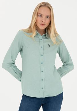 Kadın Mint Uzun Kollu Basic Gömlek - 50277630100